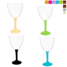 Grand verre à eau en plastique couleur et pied Vaisselle jetable