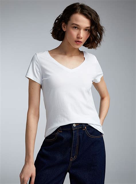 Organic Cotton V Neck Tee Twik Women U2019s Basic T Shirts Simons