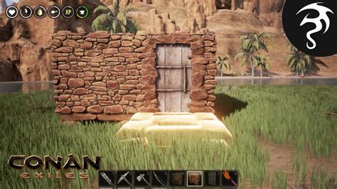 Conan Exiles Ep2 First Foundations Basic Building Tips Youtube