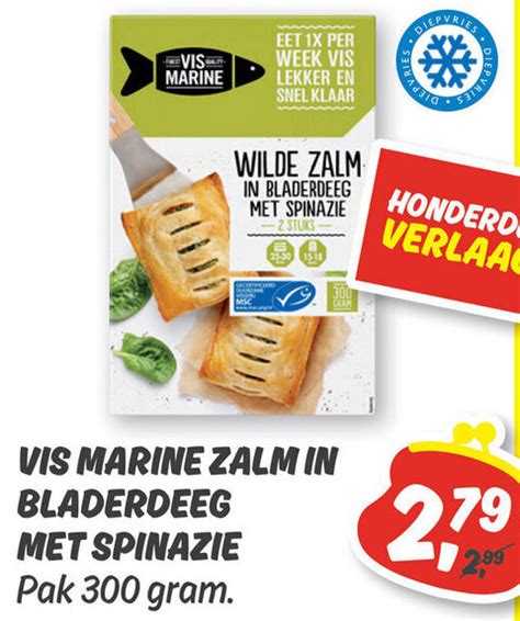 Vis Marine Zalm In Bladerdeeg Met Spinazie Aanbieding Bij Dekamarkt