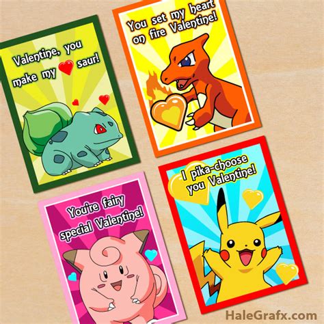 Free Printable Pokémon Valentines