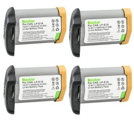 Fully Decoded Kastar 4 Pack LP E19 Battery Compatible With Canon LP