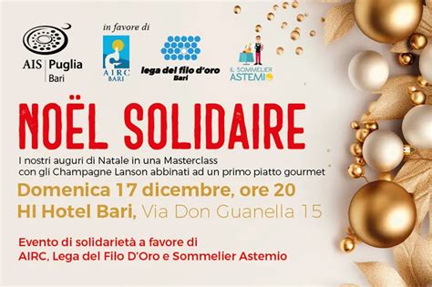 Natale E Solidarietà Per Noël Solidaire Levento Di Ais Bari Domenica