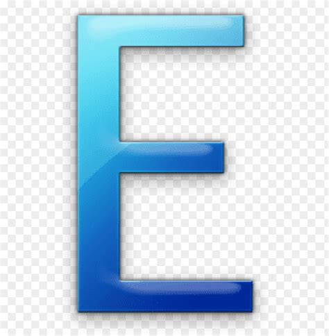 The Letter E In Blue