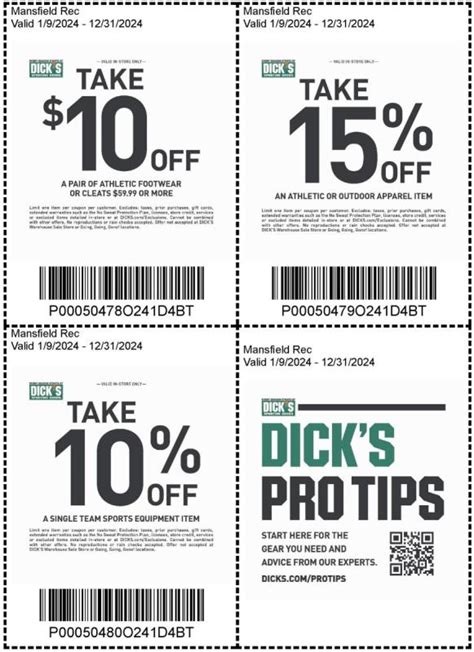 Dicks Sporting Goods Coupons Mansfield Township Nj