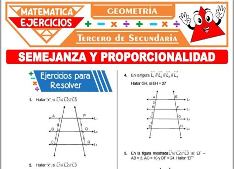 Ejercicios De Semejanza Y Proporcionalidad Para Tercero De Secundaria