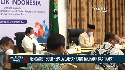 Mendagri Tito Karnavian Tegur Kepala Daerah Yang Tak Hadir Saat Rapat