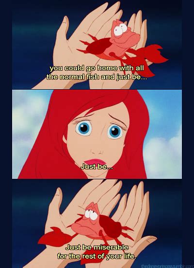 Ariel Makes Sebastian Sad By Not Wanting To Go Home In Disneys Little Mermaid