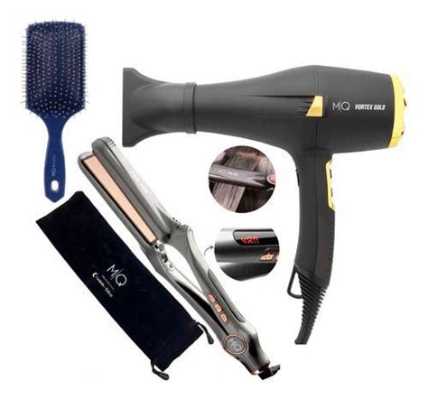 Kit Prancha Mq Pro Secador Mq Vortex Gold V Mq Professional