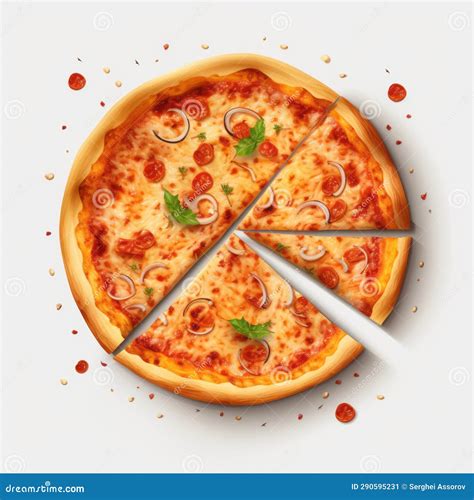 Tasty Delicious Cheese Pizza Stock Illustration Illustration Of