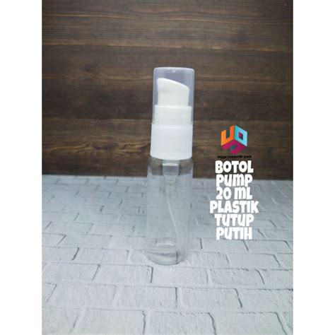 Jual BOTOL PUMP 20 ML BENING PLASTIK TUTUP PUTIH Shopee Indonesia