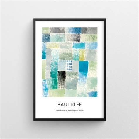 Plakat Paul Klee First House In A Settlement