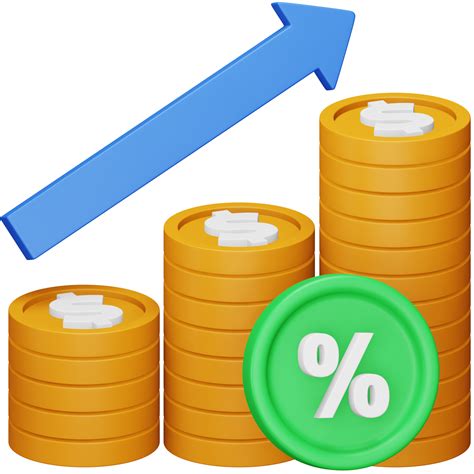 Interest Rate D Rendering Isometric Icon Png