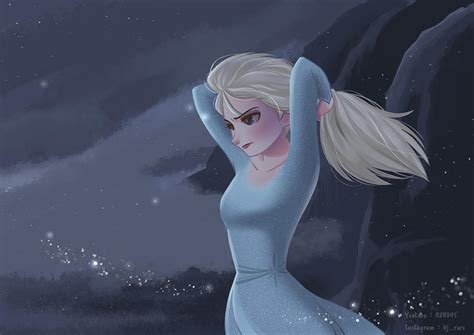 Elsa In The Dark Sea Frozen Fanart By Ruro95 On Deviantart