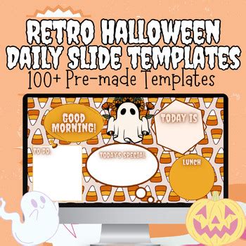 Retro Halloween Daily Slide Templates - 100+ Slides - EDITABLE by ...