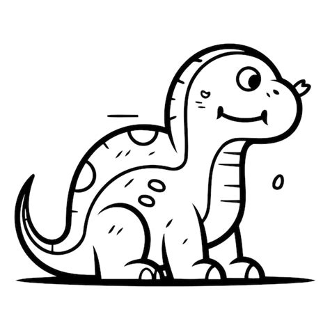 Premium Vector Cute Cartoon Dinosaur Vector Illustration Isolated On White Background