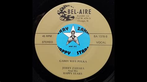 Chicago Polka Jerry Zahara And His Happy Stars Gabby Wife Polka In Polish Bel Aire 1378