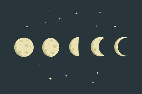 Premium Vector Moon Phases Vector Illustration