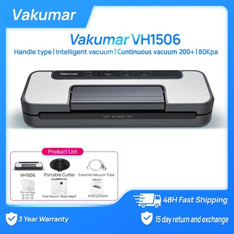 Vakumar VH1506 Vacuum Food Sealer Packaging Machine For Home Kitchen