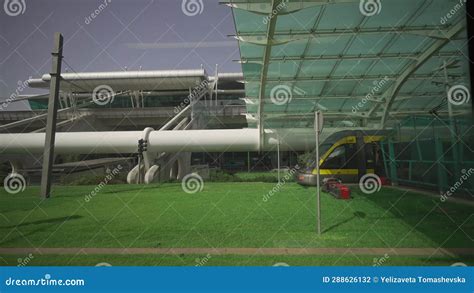 Portugal Porto Metro Station At International Airport Francisco Sa