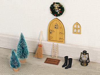 infactory Wichteltüren Weihnachten 2er Set DIY Weihnachtsdeke