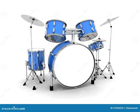 Blue Drum Set Stock Illustration Illustration Of Cymbals 37960235