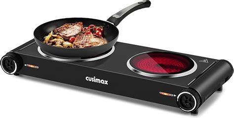 Amazon Cusimax Hot Plate For Cooking W Double Infrared Portable Electric Stove