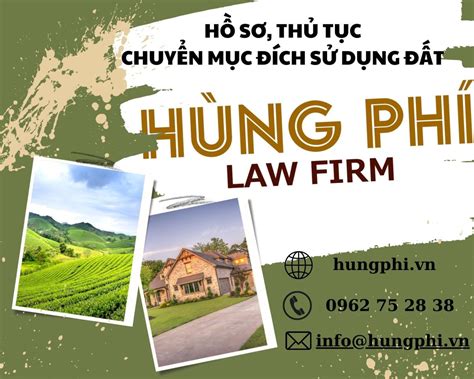 Hồ Sơ Thủ Tục Chuyển Mục đích Sử Dụng đất Công Ty Luật Hùng Phí Hung Phi Law Firm