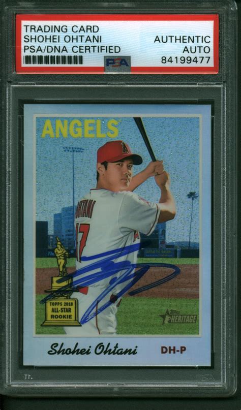 Lot Detail Shohei Ohtani Signed Topps Heritage Baseball