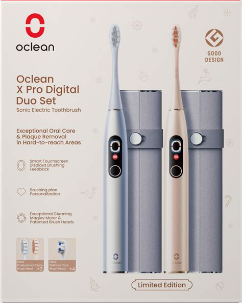 Oclean X Pro Digital Duo Set Limited Edition Sähköhammasharja Hopea