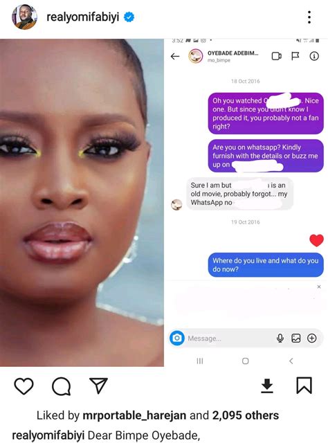 Ex For Movie Role Actor Yomi Fabiyi Exposes His Chat With Actress Mo