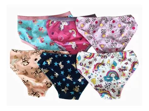 Pz Panties Calzones Bikini Ni A Infantil Mayoreo Algodon Mercadolibre