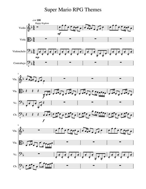 Super Mario Rpg Songs Sheet Music For Violin Viola Cello Contrabass Download Free In Pdf Or