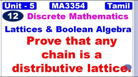 Discrete Mathematics Ma Unit Lattices And Boolean Algebra Any