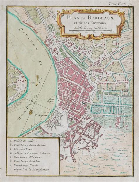 Proantic Plan Ancien De Bordeaux