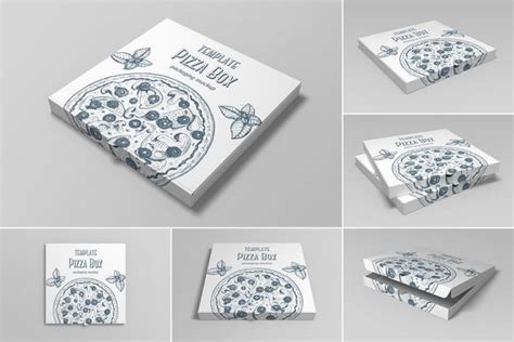 60 Honest Pizza Box PSD Mockup Templates Creatisimo