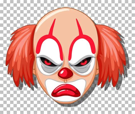 Cabeza de payaso aterrador en el fondo de la cuadrícula Vector Gratis