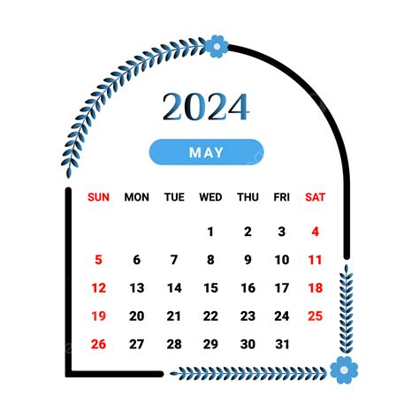 Calendario Del Mes De Mayo De Con Dise O Floral Negro Y Azul Cielo