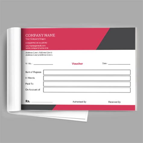 custom voucher book