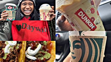 Vlogmas Day Taco Mukbang Dunkin Donuts Vs Starbucks Holiday