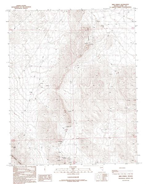 Bird Spring Topographic Map Scale Nevada