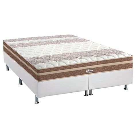 Cama Box Queen Colchão Anatômico Probel AG65 Guarda Costas Mega Firme