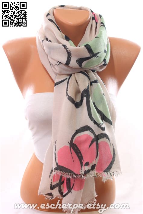 Pink Mint Floral Nude Pink So Soft Lightweight Spring Summer Etsy