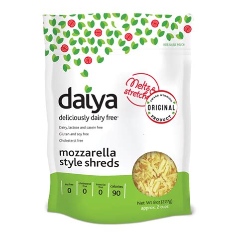 Mozzarella Style Shreds Daiya Foods Deliciously Dairy Free Cheeses