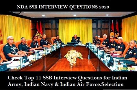 Nda Ssb Interview 2020 Important Questions Check Top 11 Ssb Interview