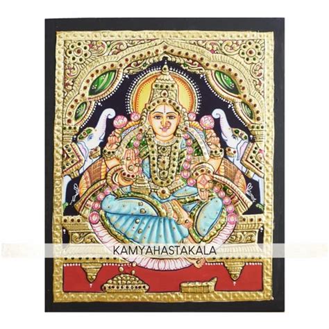 Matte Multicolor Goddess Laxmi Tanjore Painting Size X Inch Lxw