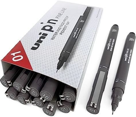 Uni Pin Fineliner Stylo à dessin Gris clair Tone 0 1 mm Boîte de