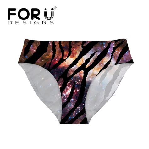 Forudesigns Fashion Leopard Striped Galaxy Print Women Sexy Panties