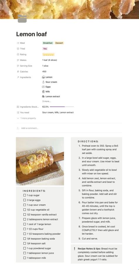 Notion Template Ultimate Smart Recipe Log Meal Planner Meal