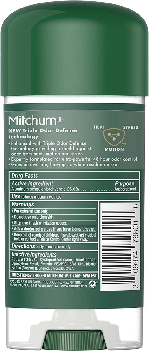 Mitchum Power Gel Sport Anti Perspirant Deodorant 2 25 Oz Pack Of 5